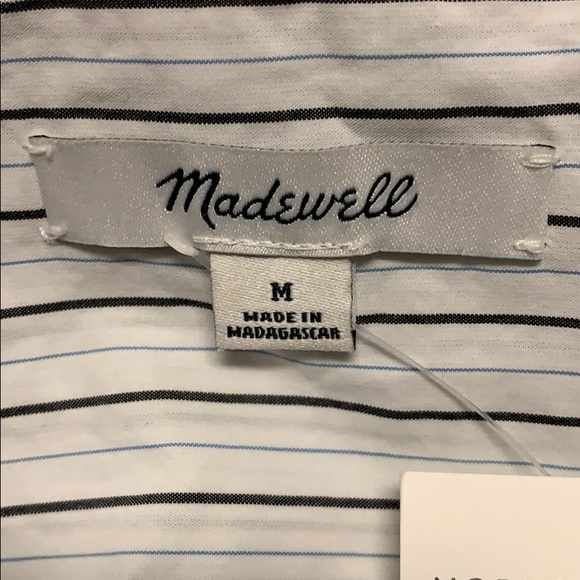 Madewell Courier Button-Back Shirt in Stripe Mix - Picture 5 of 12